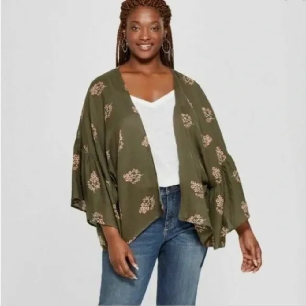 Universel Thread linen blend kimono vest